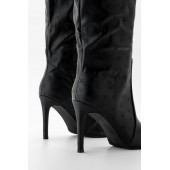 ΓΥΝΑΙΚΕΙΕΣ  ΨΗΛΕΣ ΜΠΟΤΕΣ ΜΕ ΛΕΠΤΟ ΤΑΚΟΥΝΙ ΜΑΥΡΟ