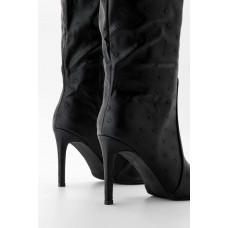 ΓΥΝΑΙΚΕΙΕΣ  ΨΗΛΕΣ ΜΠΟΤΕΣ ΜΕ ΛΕΠΤΟ ΤΑΚΟΥΝΙ ΜΑΥΡΟ