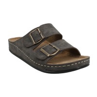 BEWILD 56.S698N-4824 Καφέ Ανδρική Παντόφλα Με Δύο Τοκάδες