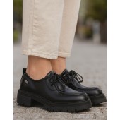 Zak Shoes SD57075 – Γυναικεία Oxford με Κορδόνια Μαύρα