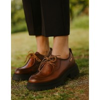 Zak Shoes SD57075 – Γυναικεία Oxford με Κορδόνια Κάμελ