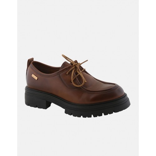 Zak Shoes SD57075 – Γυναικεία Oxford με Κορδόνια Κάμελ