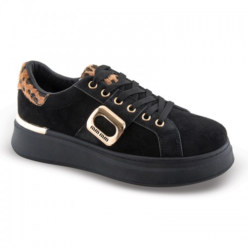 ΓΥΝΑΙΚΕΙΑ  CASUAL ΠΑΠΟΥΤΣΙΑ SD24022 ΜΑΥΡΟ