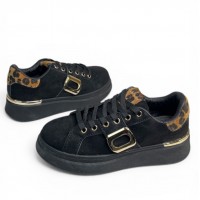 ΓΥΝΑΙΚΕΙΑ  CASUAL ΠΑΠΟΥΤΣΙΑ SD24022 ΜΑΥΡΟ