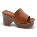  ΓΥΝΑΙΚΕΙΑ ΠΑΝΤΟΦΛΑ Clogs με Φιάπα SD94108 CAMEL