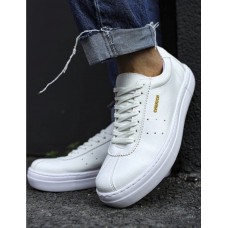Ανδρικά λευκά Casual Sneakers δερματίνη CH163