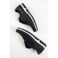 ZAK Ανδρικά μοκασίνια σε μπλε απόχρωση με εξώραφα και με ταμπά λεπτομέρειες