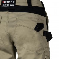 Παντελόνι Εργασίας Super Stretch Cofra Jember khaki/black
