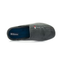 FAME NL 1270 GREY – Ανδρικές Χειμερινές Υφασμάτινες Παντόφλες Γκρι