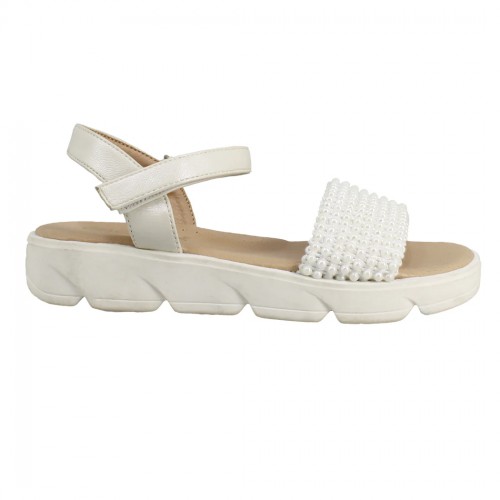 IQKIDS 19.PEARL-200 Λευκό Πέδιλο Για Κορίτσια Με Πέρλες IQKIDS 19.PEARL-200 Λευκό Πέδιλο Για Κορίτσια Με Πέρλες