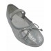 IQ Shoes Παιδικές Μπαλαρίνες με Λάστιχο Ασημί Balarina 140