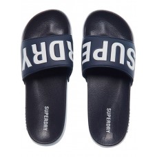 Superdry Code Core Pool Slide Slippers BLUE MF310199A