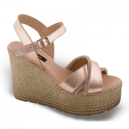 Γυναίκεια πλατφόρμα πέδιλο BLONDIE MR904 ΧΑΛΚΟΣ