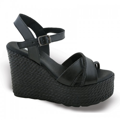 Γυναίκεια πλατφόρμα πέδιλο BLONDIE MR904 ΜΑΥΡΟ Γυναίκεια πλατφόρμα πέδιλο BLONDIE MR904 ΜΑΥΡΟ