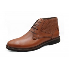 Men's leather boots 7758 in CAMEL 
