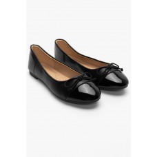 WOMEN'S Ballerinas in a Combination of Materials with a Bow