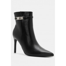 ΓΥΝΑΙΚΕΙΑ Μποτάκια Μυτερά με Διακοσμητικό Λουράκι ΜΑΥΡΟ