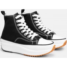Women's sneakers boots with detail on the sole black